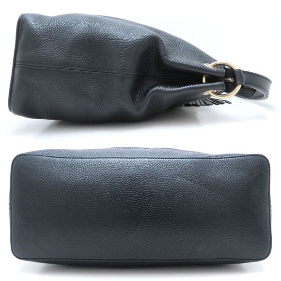 GUCCI Authentic Black Leather Shoulder Bag - Picture 2 of 10